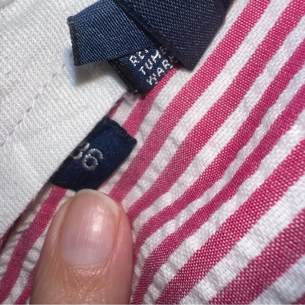 Polo Golf Ralph Lauren Shorts Mens 36 Red White Seersucker Stripe - Picture 6 of 10